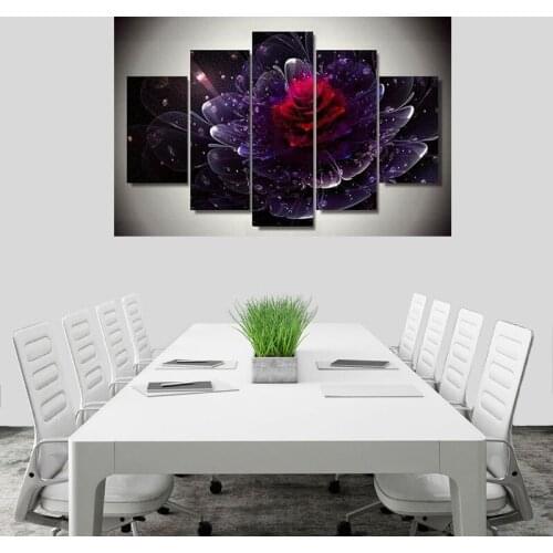 Diy 5d floral mosaic magic diamond painting red Violet rose cross stitch 5 pieces / set full round drill diamond embroidery B35