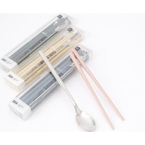 Camping Travel Flatware Picnic Dinnerware Sets Portable Cutlery Set With Case Chopsticks Spoon Kitchen Tool Kitchen Tableware