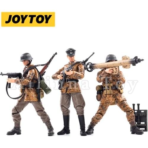 JOYTOY 1/18 3.75 Action Figure (3PCS/SET) WWII Germany Wehrmacht Autumn Camouflage Anime Collection Military Model Free Shipping