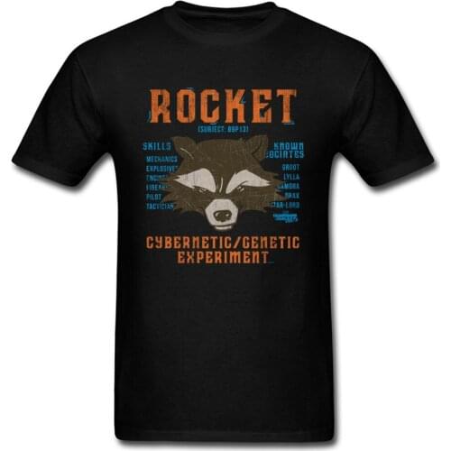 Discount T Shirt For Man Rocket Raccoon Subject 89P13 TShirt Street T-Shirt O Neck Short Sleeve Pure Cotton Clothing Vintage