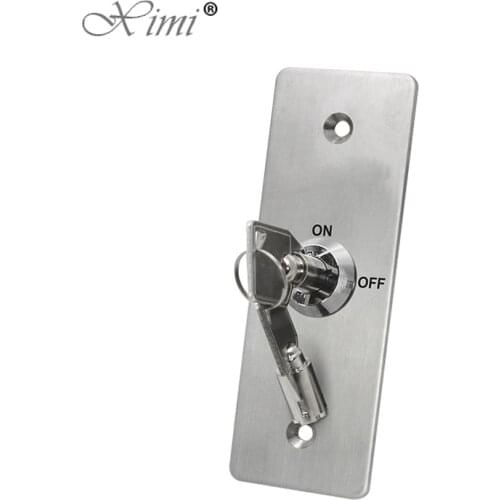 12V 304 Stainless Steel Key Reset Emergency Exit Button Emergency Release Button Door Access Push Button