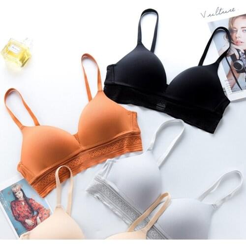 Breathable Push Up Brassiere Fashion Underwear Women Bra Set Thick Deep V Wire Free Sexy Bras Lace Lingerie Sets Hot Hot