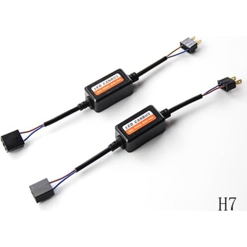 2PCS H1 H11 H4 H7 LED 9005 9006 Canbus Car Headlight Decoder Wiring Adapter DRL LED Lamp Error Canceler Fog Light Canbus