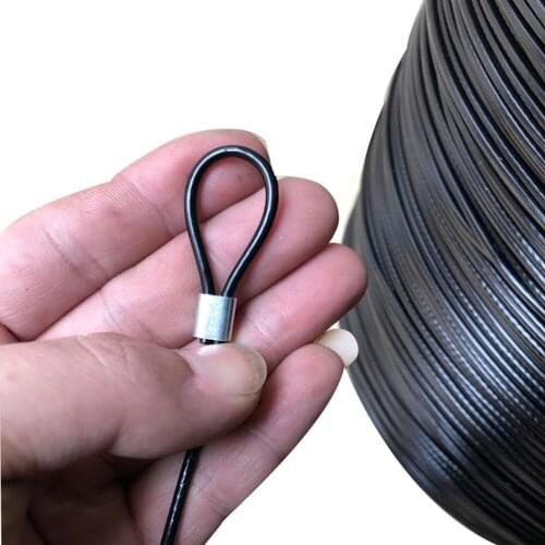Soft steel wire rope Black 304 stainless steel covered wire diameter 3mm clothing stage advertising film television hunting wire