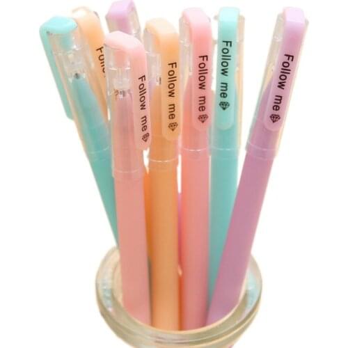 20 Pcs Candy Colors Gel Pens Set 0.5mm Ink School Office Supplies Wholesale Students Writing Tools Korean Stationery