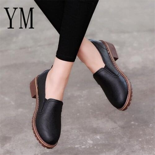 2020 New Style Spring Autumn Women Shoes Round Toe Oxford Shoes Woman PU Women Bullock Shoes Free Shipping
