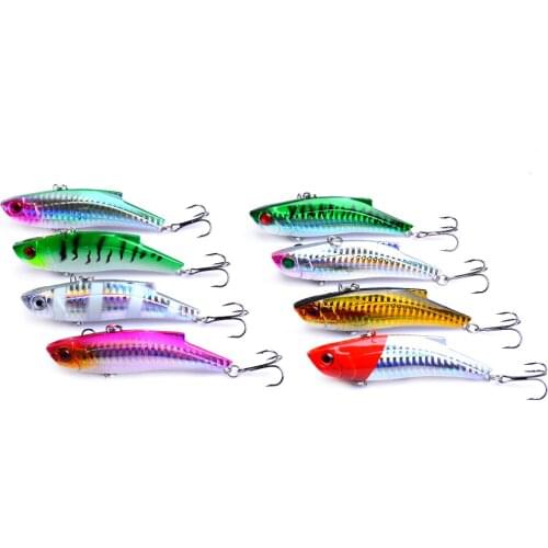 New 8PCS 9cm 28g Hard Fishing Lure VIB Rattlin Hook Fishing Sinking Vibra Rattlin Hooktion Lures Pencil Baits