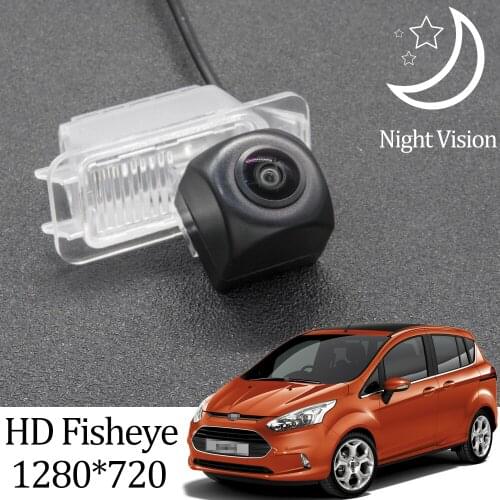 Owtosin HD 1280*720 Fisheye Rear View Camera For For For Ford B-Max 5D mini MPV 2012-2017 Car Backup Reverse Parking Monitor