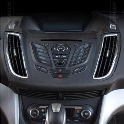 FIT FOR FORD ESCAPE KUGA 2013 CHROME SIDE DASHBOARD AIR VENT COVER TRIM