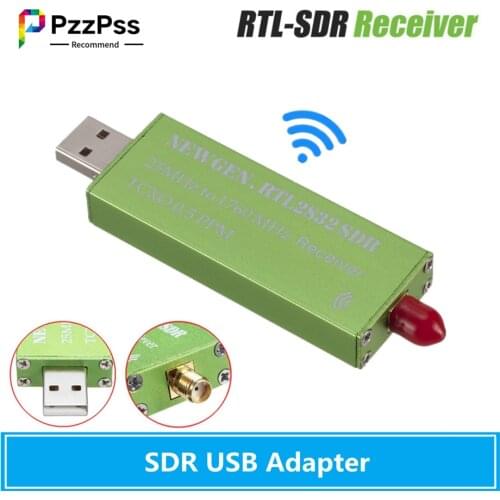 PzzPss Top Deals SDR USB Adapter RTL-SDR RTL2832U + R820T2+ 1Ppm TCXO TV Tuner Stick Receiver SDR USB Adapter in Aluminum Alloy