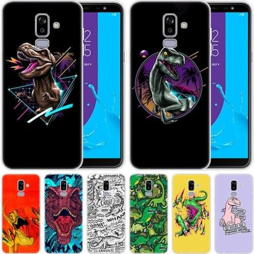 Luxury Silicone Case Animal Dinosaur Colorful for Samsung Galaxy J8 J7 J6 J4 J2 2018 Core J3 2016 J5 2017 EU J4 Plus J7 Prime