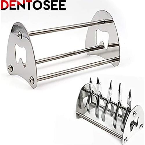 Dental Removable Plier Shelf Placement Rack Stainless Steel Stand Holder Rack for Orthodontic Forceps Scissors Dentist Lab Tool