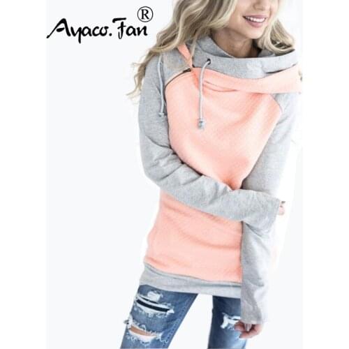 Oversize XXXL Hoodies Sweatshirts Women Pullovers Zipper Hoodie Female Patchwork Double Hooded Sweatshirt Autumn Coat Warm Hoody