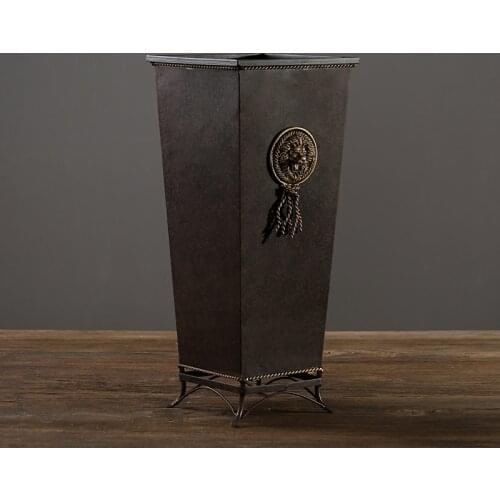 American vintage umbrella storage barrel retro storage basket household bucket decoration umbrella stand for bar clothes shop