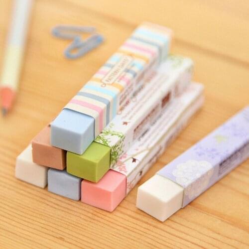 1pcs Elegant Long Cleansing Drawing Painting Rubber Eraser Stationary Gift