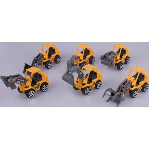 1PC Mini Engineering Vehicle Car Truck Excavator Model Toys Children Boys Girls Educational Diecast Plastic Construction Toy