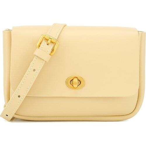 133 Women Square Real Leather Flap Crossbody Bags Soft Shoulder Bag