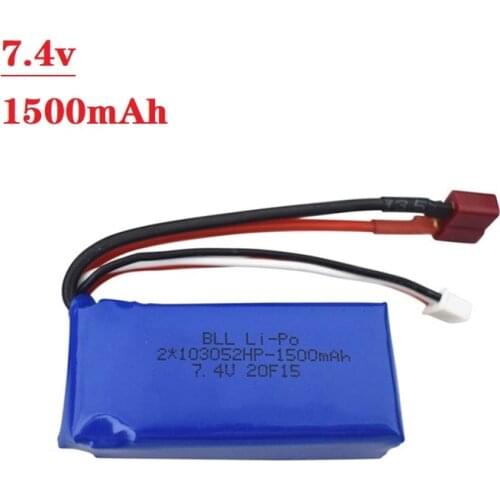 1500mah 7.4V LiPo Battery For Wltoys A949 A959-B A969-B A979-B K929-B pack 2S 7.4v Battery For Remote Control Car Helicopters