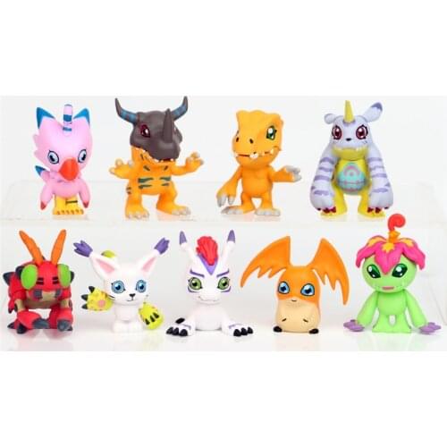 9pcs/set Japan Anime Digital Monsters Figure Toys Model Cartoon Dolls gift for kids