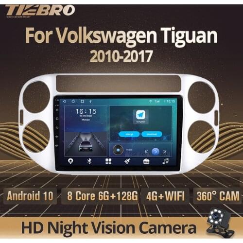 2din Android 10.0 Car Radio For Volkswagen Tiguan 2010-2017 Multimedia Player Navigation GPS DSP Stereo Receiver IGO Auto Radio