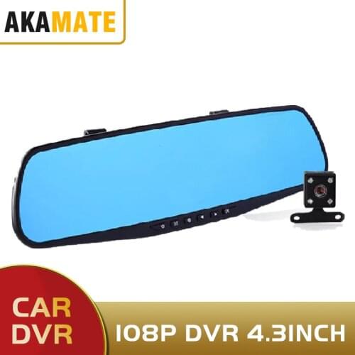 4.3inch HD 1080P Waterproof Support Multiple Languages Car DVR Rear View Mirror Dash Cam Video Camera Automatic Camera