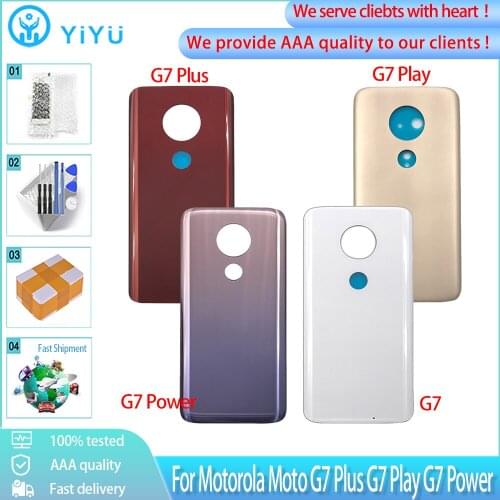Brazil Version For Motorola Moto G7 Plus G7 Play G7 Power Back Battery Cover Rear Door Panel Housing Case Replacement Parts