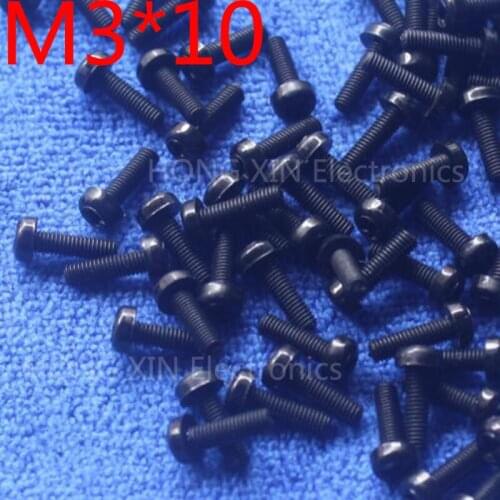M3*10 10mm 1 pcs black Round Head nylon Screw plastic screw Insulation Screw brand new RoHS compliant PC/board DIY hobby etc