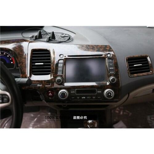 For 2006-2010 Honda 8Gen Civic Peach wood frame Radio Audio Panel Dash Mount Trim Refitting Kit Fascia Face Surround Frame