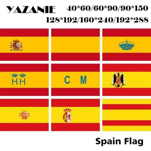 YAZANIE Double Sided Spain National Flag Yacht Ensign Maritime Post Customs Service Ensign Spain under Franco Spa Civil Flag