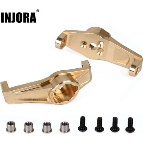 INJORA 2PCS Brass Heavy Counterweight Front Caster Blocks Portal Drive for RC Crawler Traxxas TRX-4 TRX-6 8232 Upgrade Parts