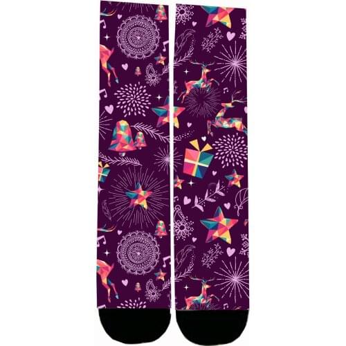 Custom Made A Classical Christmas Decor Sublimation Print Socks