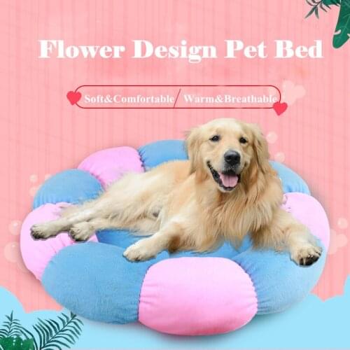 Beautiful Flower Dog Bed Sleeping Mat Cushion Pet Pad Soft Dog Basket for Small Large Dogs Cat Lounger Sofa Nest Pet Supplies