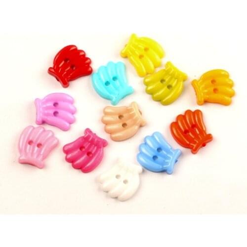 LF 100Pcs Mixed Acrylic Banana Sewing Buttons For Clothes Scrapbooking Decorative Needlework Botone Handicraft DIY Accessories