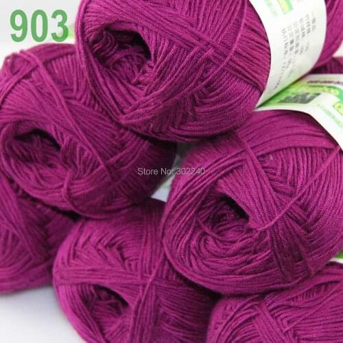 Lot of 6 Skeins Super Soft Natural Bamboo Cotton Knitting Yarn Bramble berry 903