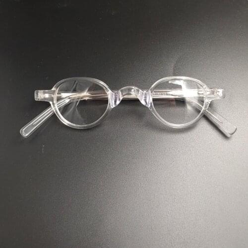 Mens and womens retro transparent oval frame reading glasses anti-blue light acetate small frame reading glasses