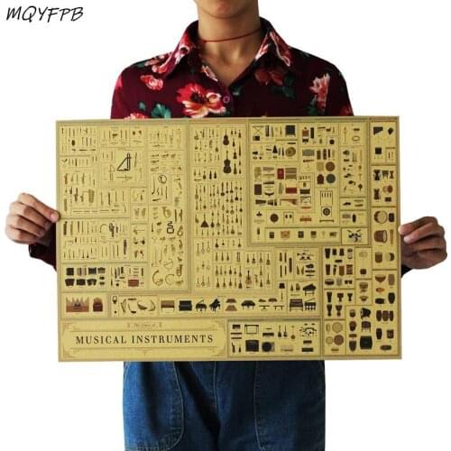 Musical Instruments Complete Works Of Paper Poster Family Decoration wall Sticker 50.5x35cm