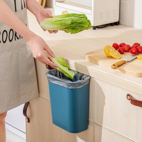Wall Mounted Waste Bins Kitchen Cabinets Rubbish Can Household Garbage Basket Mini Portable Rubbish Dustbin Kitchen Accessories