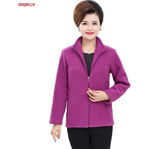 2020 New Winter Middle-aged Short Jacket Women Mother Plus Velvet Coat Female fleece jackets Plus Size 5XL Casual Outerwea W297