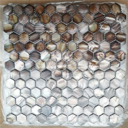Mother of pearl mosaic tile for home decoration backsplash and bathroom wall tile hexagon pattern 1 square meter/lot AL074