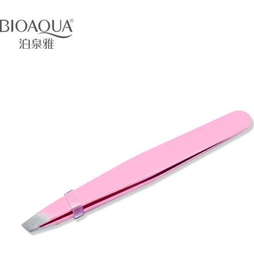 BIOAOUA Stainless Steel Slanted Eyebrow Tweezers Face Hair Removal Clip Makeup Tool Women Cosmetics Beauty