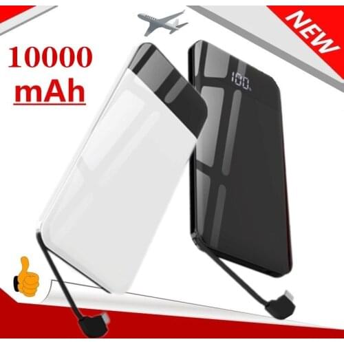 Power Bank 10000mAh Portable Charging Power Bank USB PoverBank External Battery Charger For Xiaomi Samsung iPhone Huawei