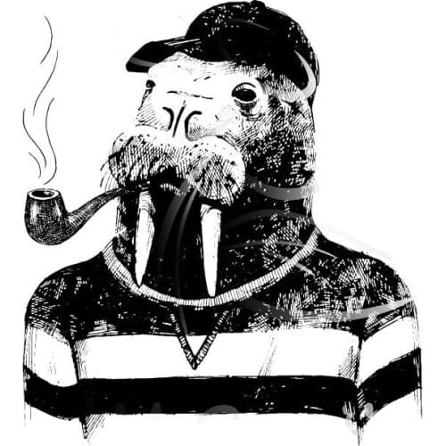 Mr. Walrus Clear Silicone Stamp/Seal for DIY scrapbooking/photo album Decorative clear stamp sheets ST0367