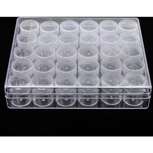 30PCS 6g Empty Refillable Clear Travel Plastic Jar Pot Cosmetic