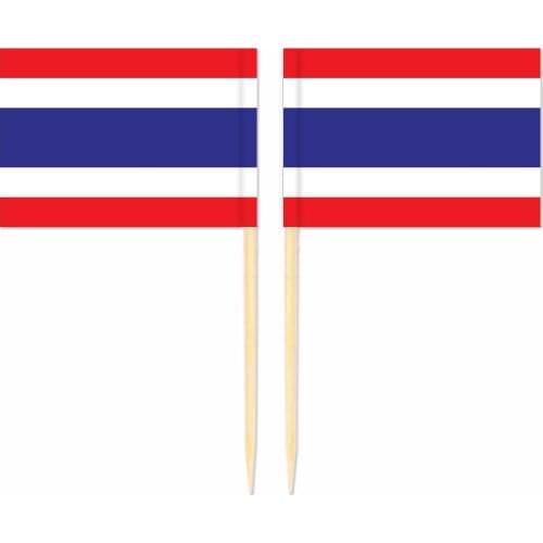 Thailand Toothpick Flag 3.5X2.5CM Cake Topper Party Cupcake Wedding Baby Shower Supplies Lovely Baking Dessert Decorations