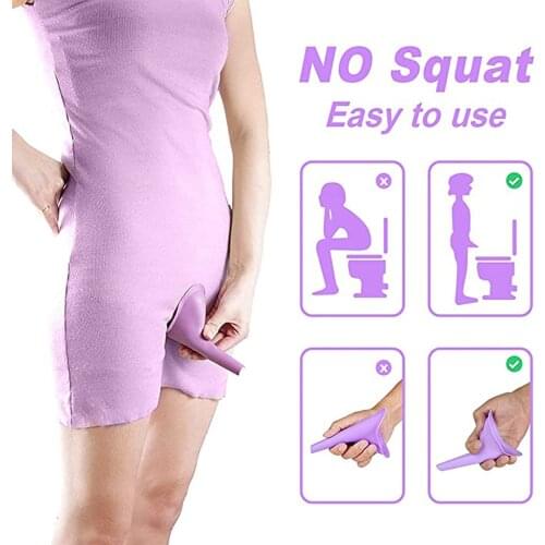 Urination Silica gel Toilet Urine Device Portable Female Women Camping Travel stand up & pee Urinal toilet 1pcs