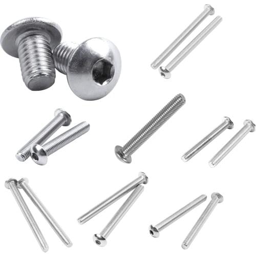 Stainless Steel Button Head Screw, Hex Socket Bolts Type:M5 / 5mm Bolt size:M5 x 10mm Your pack quantity:30