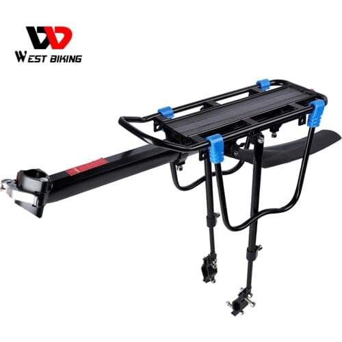 WEST BIKING MTB Bike Racks with Fender Aluminum Transport Rear Bicycle Rack 55*14.5 cm Cycling Cargo Shelf Luggage Carrier
