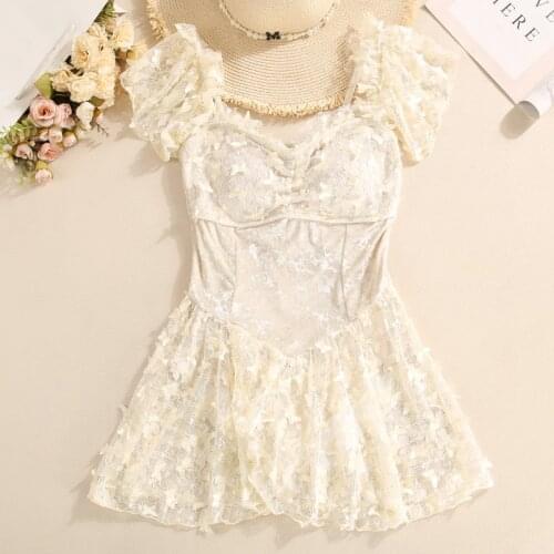 2021 Women Swimdress Hollow-Out One Piece Swimwear Sexy Swim Beach Dress Bathing Suit Bandage Swimsuit Womens Swimming Suits