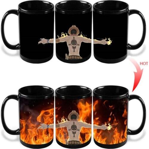1Pcs New Creative Cartoon Anime Color Changing Mug Ceramic Mug Coffee Mug Milk Mug Gift for Kids Children Lovers Birthday Party