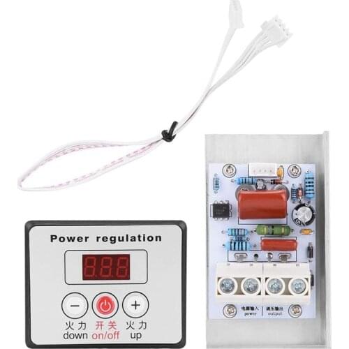 10000W SCR Digital Voltage Regulator Control Dimmer Thermostat , Voltage Controller SCR Controller Voltage Regulator Retail